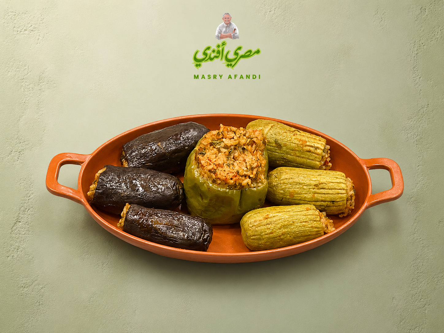 مشكل دولما باذنجان وكوسا وفلفل