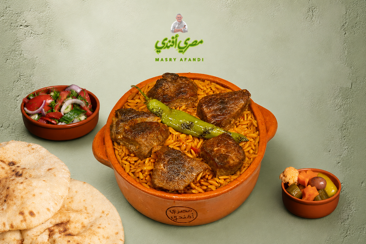 طاجن لسان عصفور باللحمة