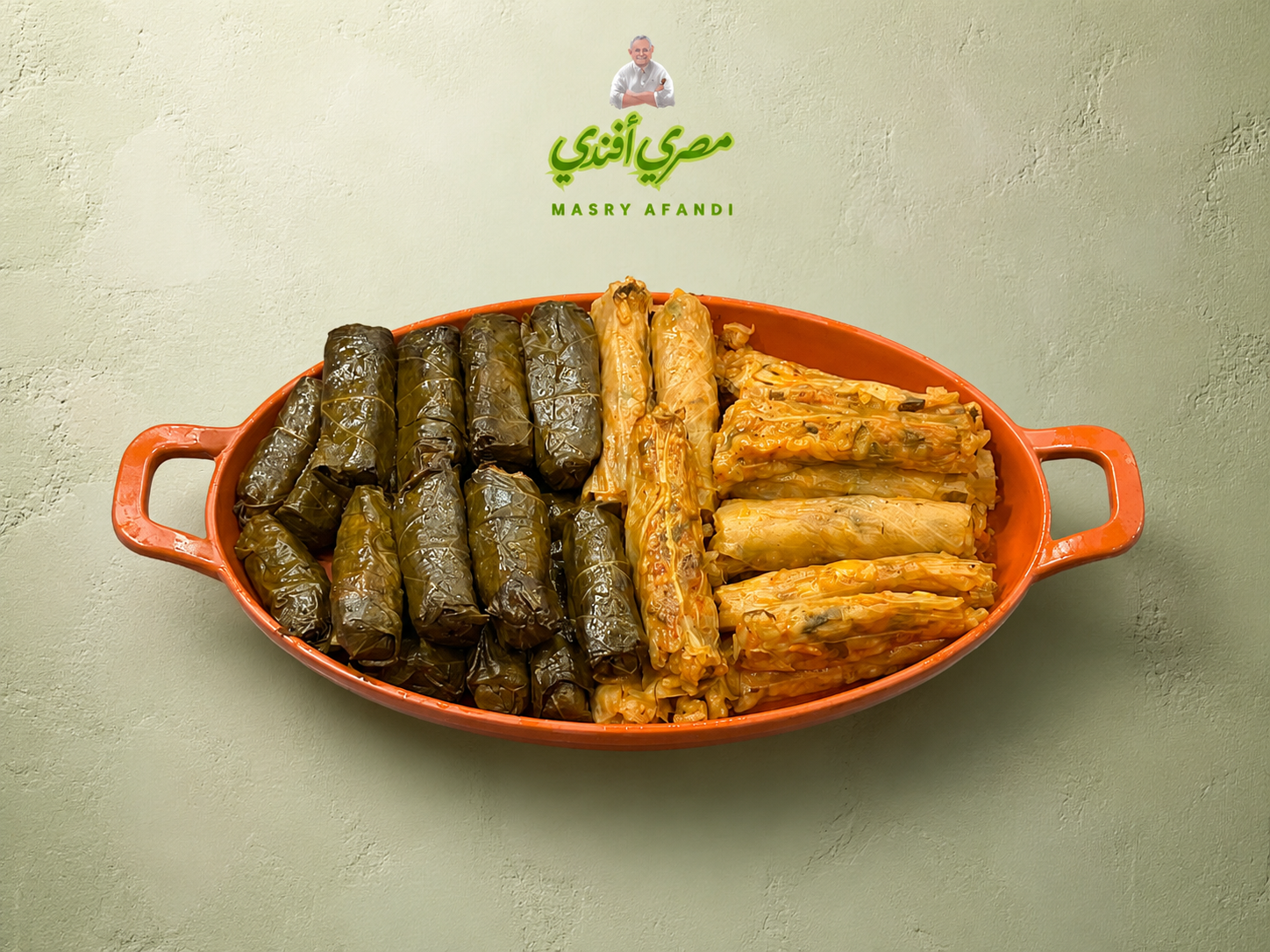 طبق محشي ورق عنب وكرنب
